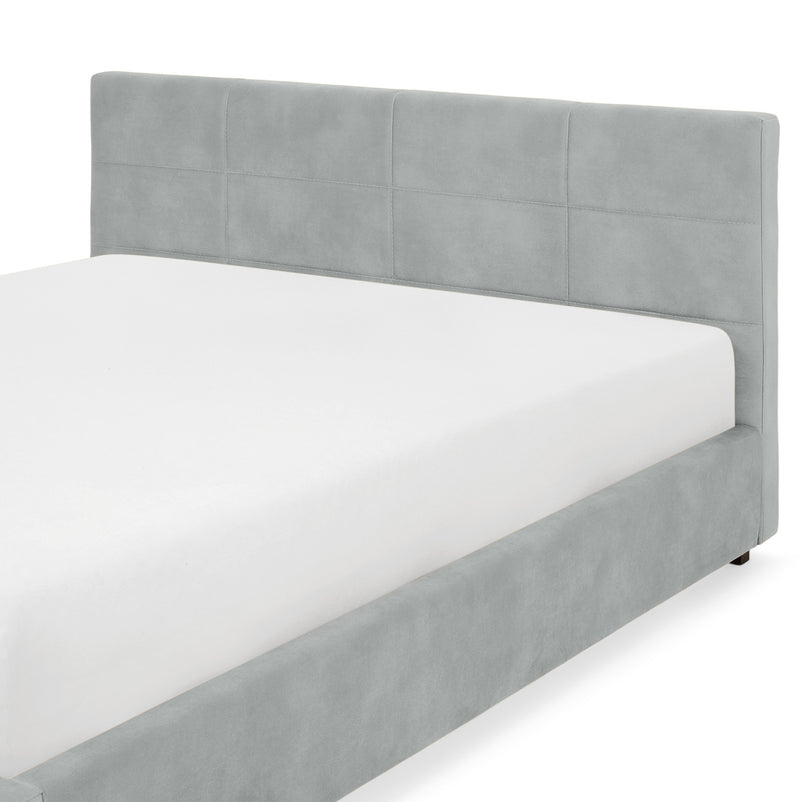 PRAGA Pat tapițat, 160x200cm, somieră rabatabilă și ladă depozitare incluse