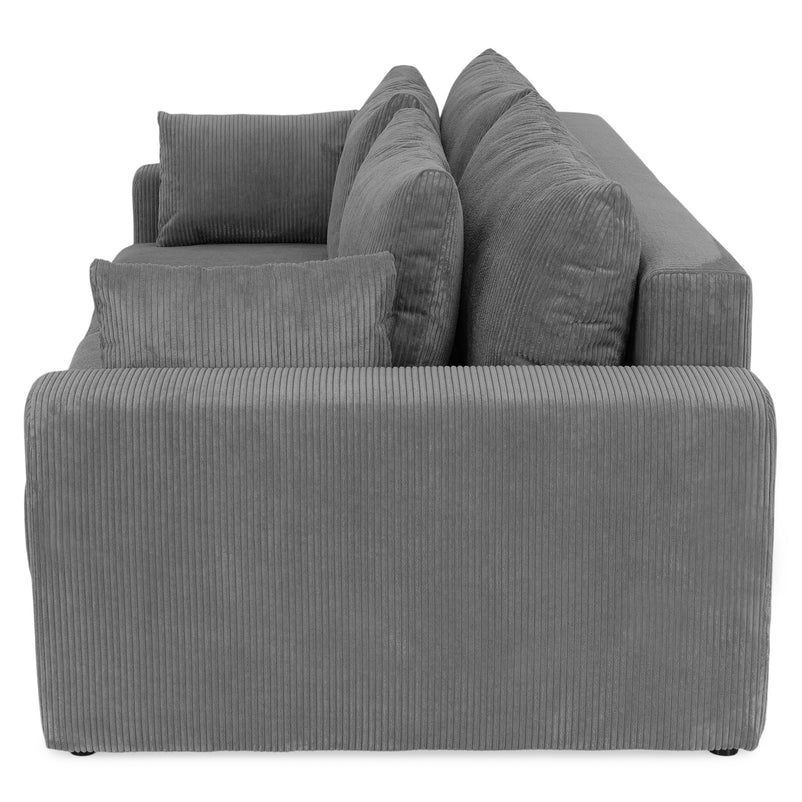 MELUN Canapea extensibilă, 3 locuri, ladă depozitare, stofă