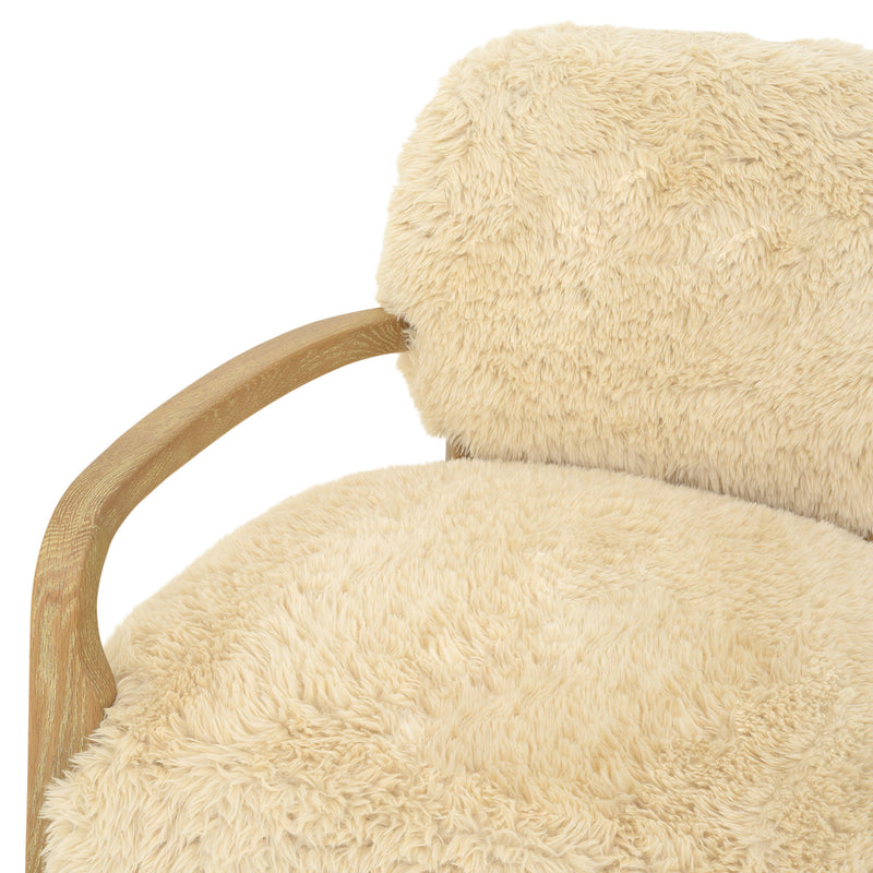 CERVINIA Fotoliu, imitație blană