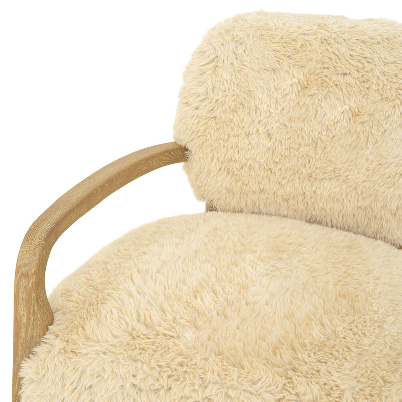 CERVINIA Fotoliu, imitație blană