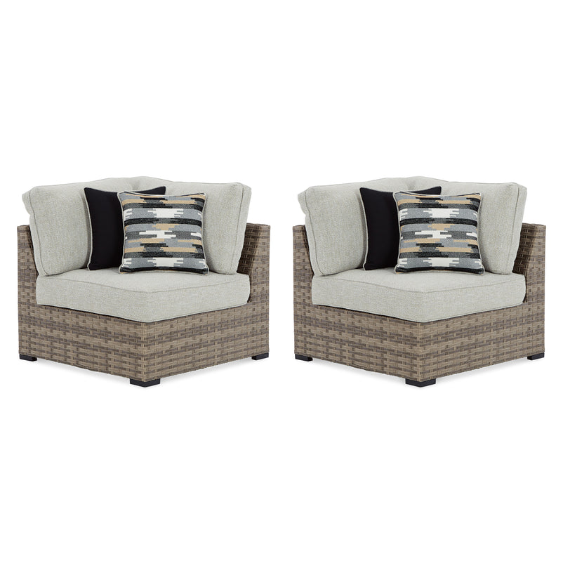 CALWORTH Set mobilier terasă/grădină, canapea, 2 elemente colț și taburet