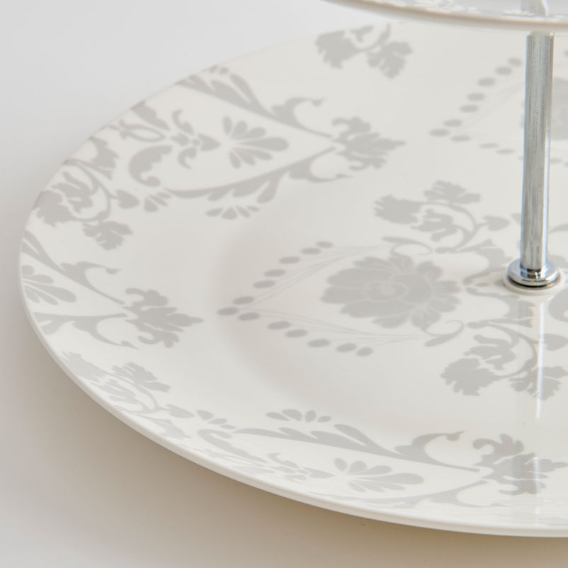 TIFFANY Platou supraetajat, porțelan, D.20/26cm