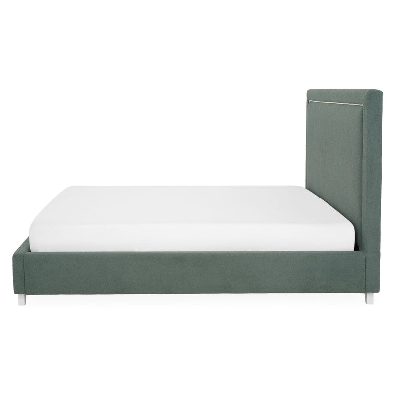 KOLLE Pat tapițat, 160x200cm, somieră și ladă depozitare incluse