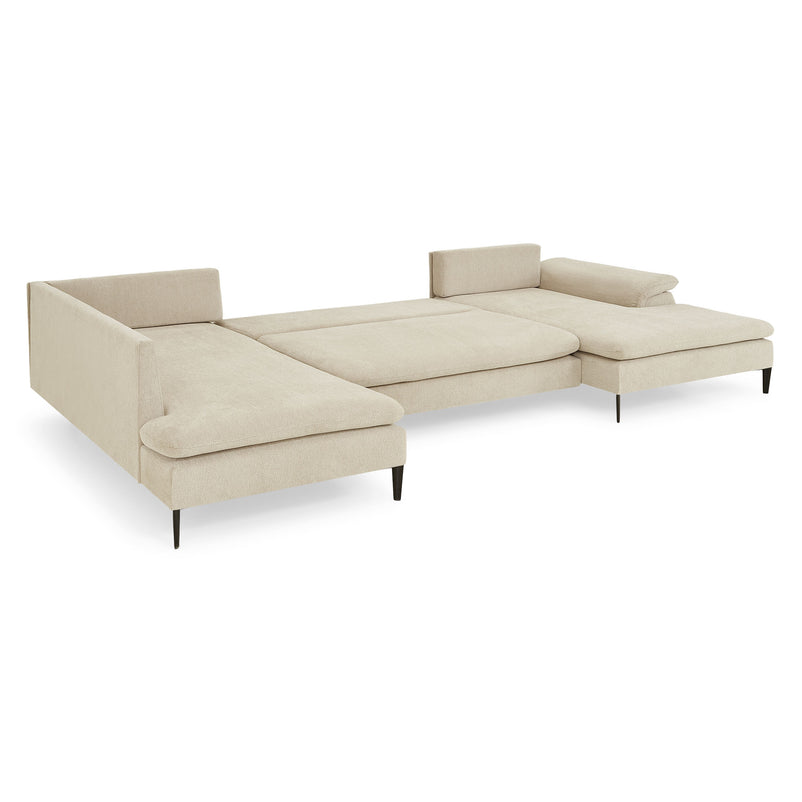 LAVRIK Colțar extensibil, șezlong stânga/dreapta, stofă