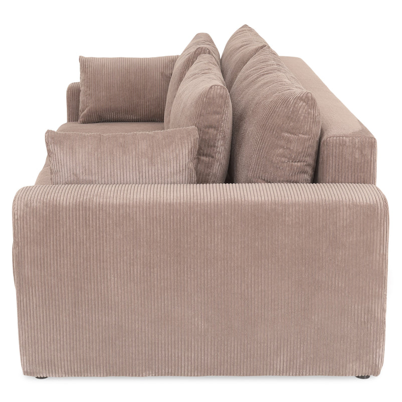 MELUN Canapea extensibilă, 3 locuri, ladă depozitare, stofă