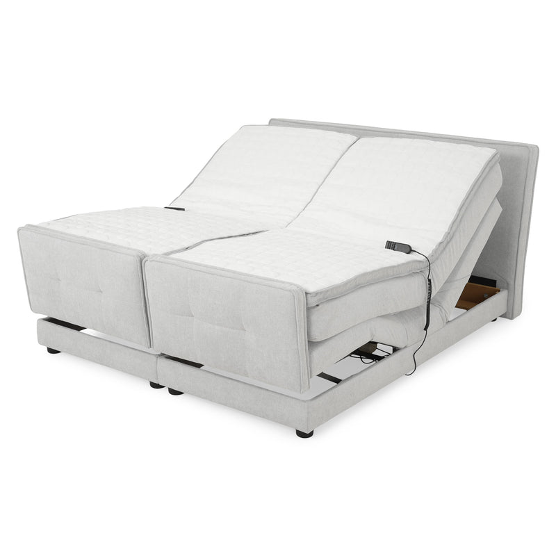 PHIMAN Pat tapițat electric, 180x200cm, saltea inclusă