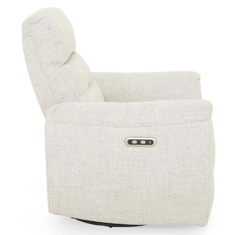 ROSELAND Fotoliu rotativ cu recliner electric și balans, stofă