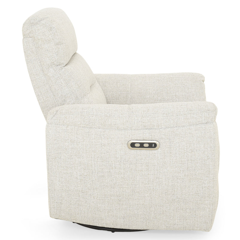 ROSELAND Fotoliu rotativ cu recliner electric și balans, stofă