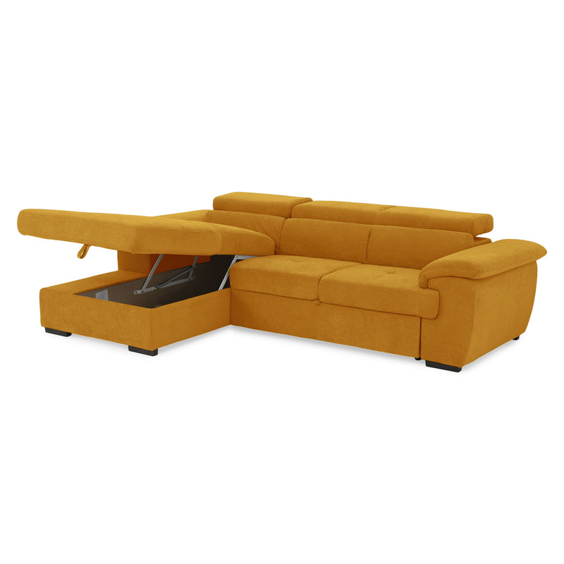 DENISE Canapea extensibilă, șezlong stânga/dreapta, stofă