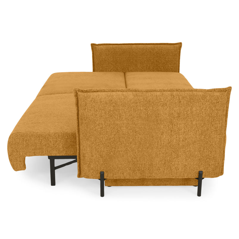 MOODY Canapea extensibilă, 3 locuri, ladă depozitare, stofă