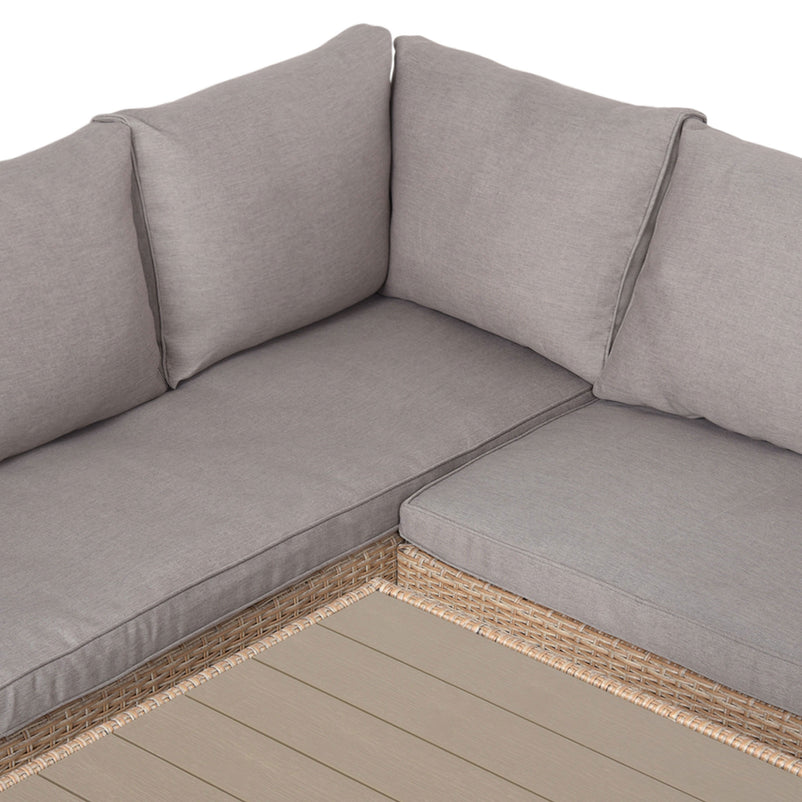 BAXTER Set mobilier terasă/gădină, colțar, masă, 2 taburete