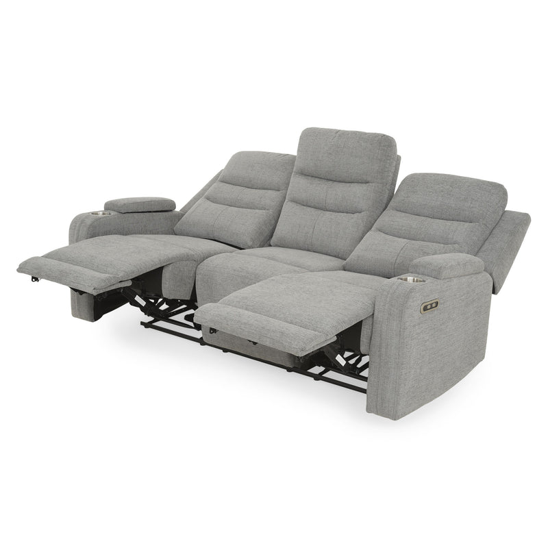 PARKER Canapea 3 locuri cu 2 reclinere electrice, stofă