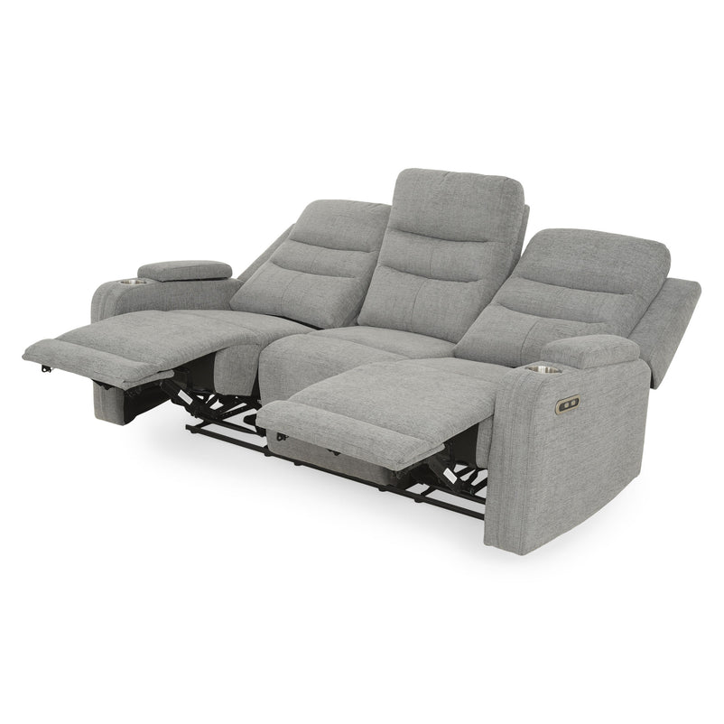 PARKER Canapea 3 locuri cu 2 reclinere electrice, stofă