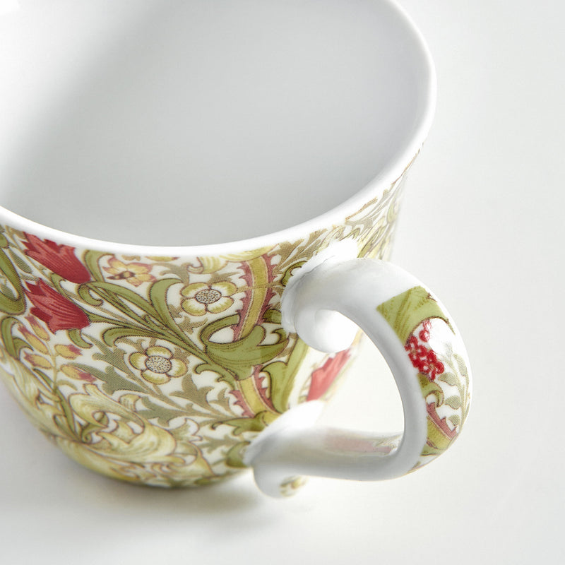 WILLIAM MORRIS Set 2 cești și farfurioare, porțelan, 80ml