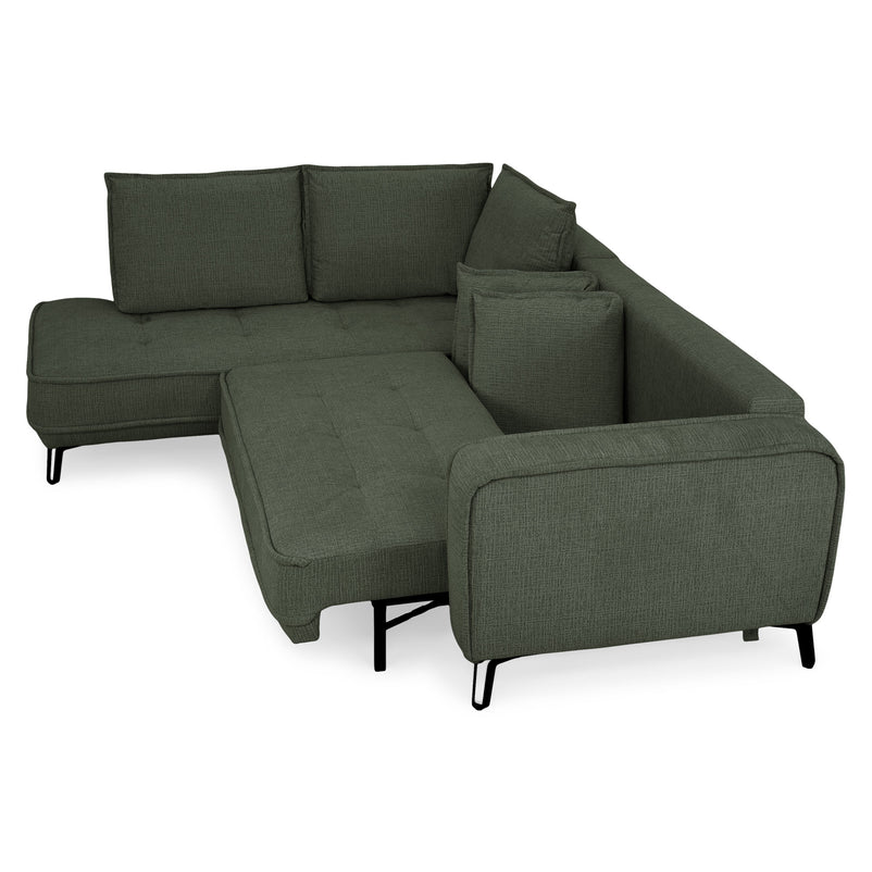 CHOLET Colțar extensibil, șezlong stânga/dreapta, ladă depozitare, stofă