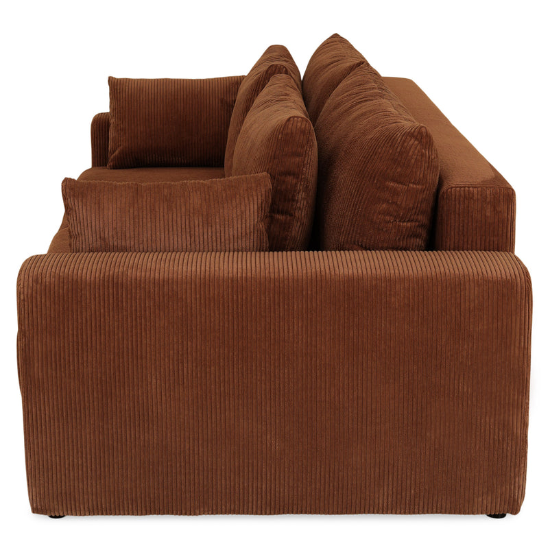 MELUN Canapea extensibilă, 3 locuri, ladă depozitare, stofă