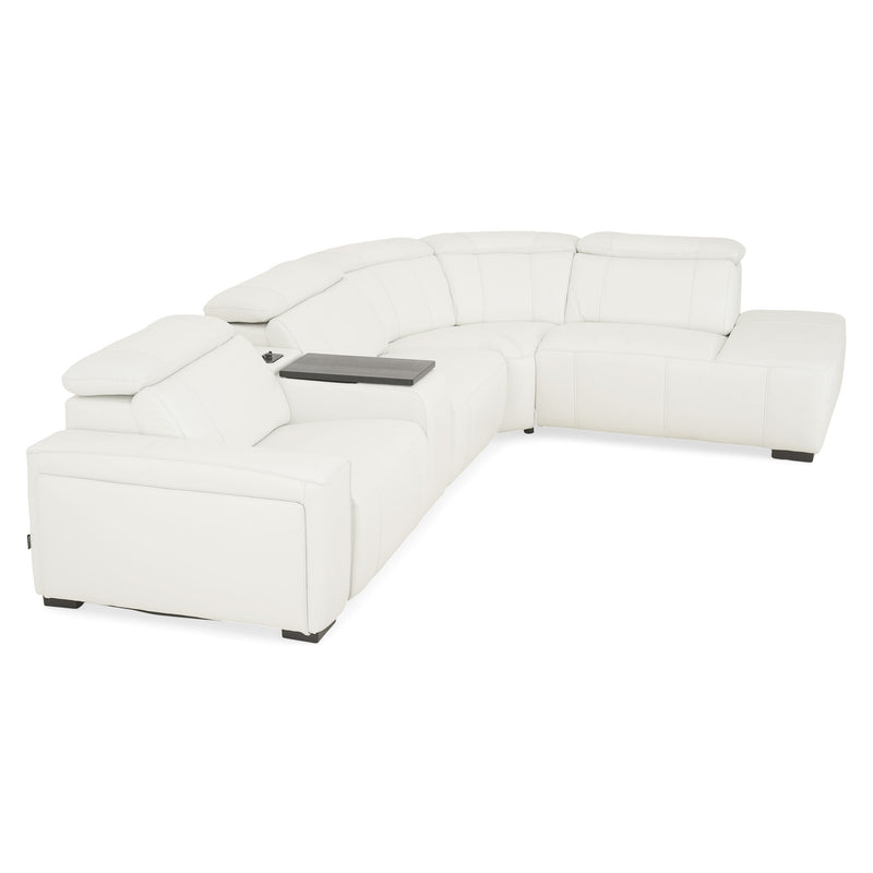 CINECITTA Colțar șezlong stânga/dreapta, 2 reclinere electrice, mecanism tetieră, USB, sistem sunet, piele