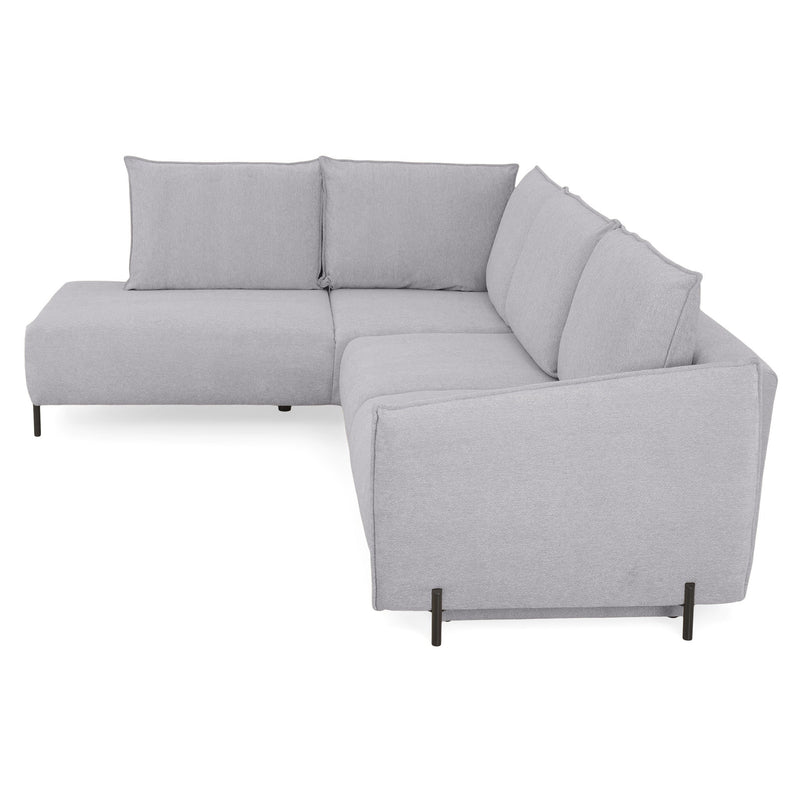 GRIGNY Colțar extensibil, șezlong stânga, ladă depozitare, stofă