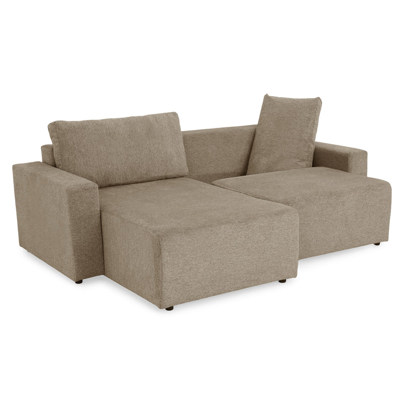 FRIDO Colțar extensibil, șezlong interschimbabil, ladă depozitare, stofă