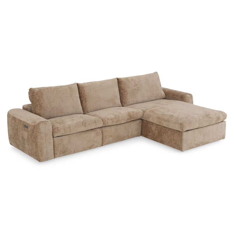 NEW JERSEY Colțar cu șezlong electric stânga/dreapta, 1 recliner electric, mecanism tetieră, USB, stofă