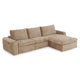 NEW JERSEY Colțar cu șezlong electric stânga/dreapta, 1 recliner electric, mecanism tetieră, USB, stofă