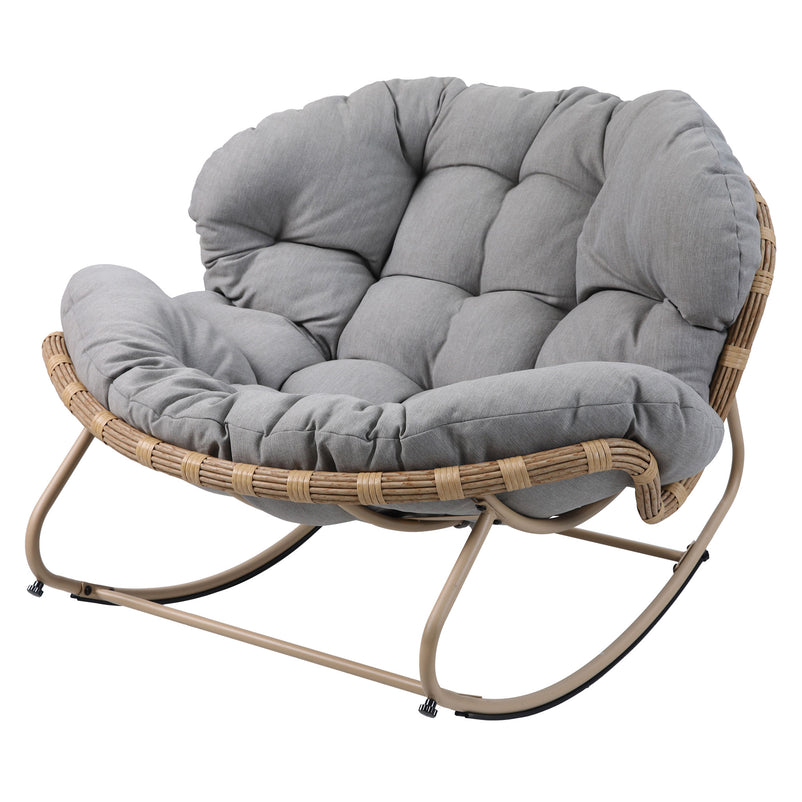 MINSK Set mobilier terasă/grădină, 2 fotolii balansoar și măsuță