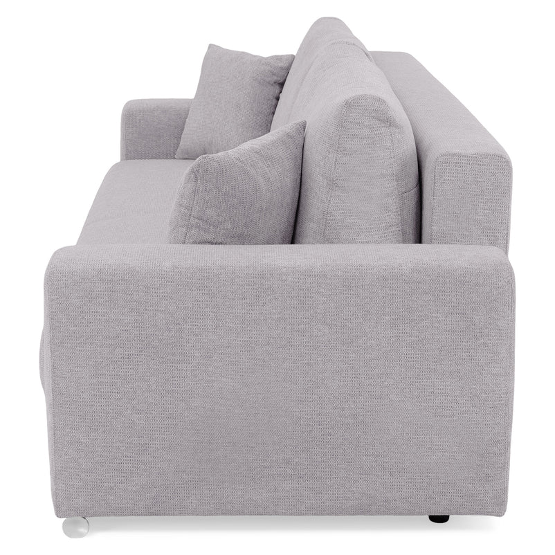 ANTONY Canapea extensibilă, 3 locuri, ladă depozitare, stofă