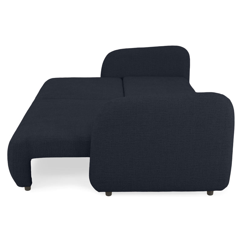 LUNEL Canapea extensibilă, 2 locuri, ladă depozitare, stofă