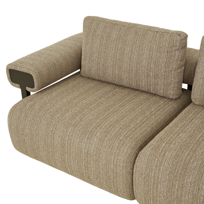 LYMAN Canapea 3 locuri, 3 perne decorative incluse, stofă