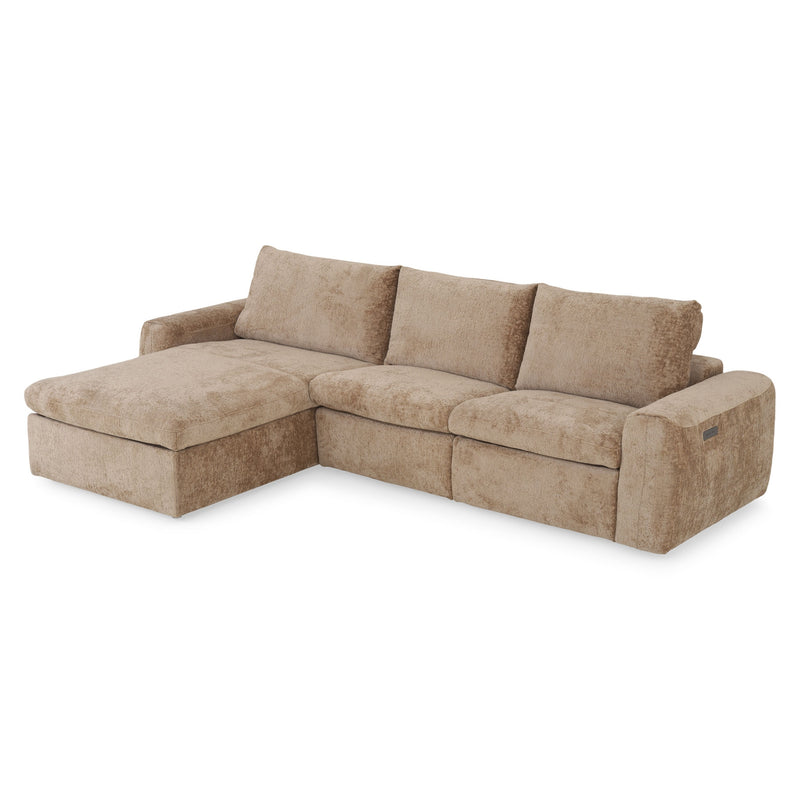 NEW JERSEY Colțar cu șezlong electric stânga/dreapta, 1 recliner electric, mecanism tetieră, USB, stofă