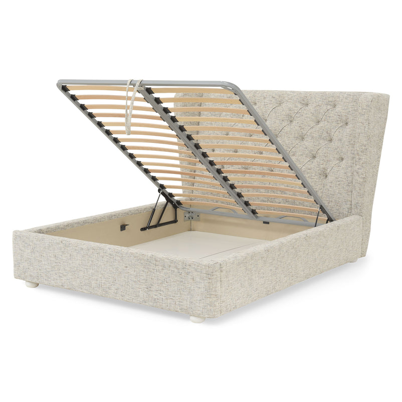 WARENTON Pat tapițat, 160x200cm, somieră rabatabilă și ladă incluse