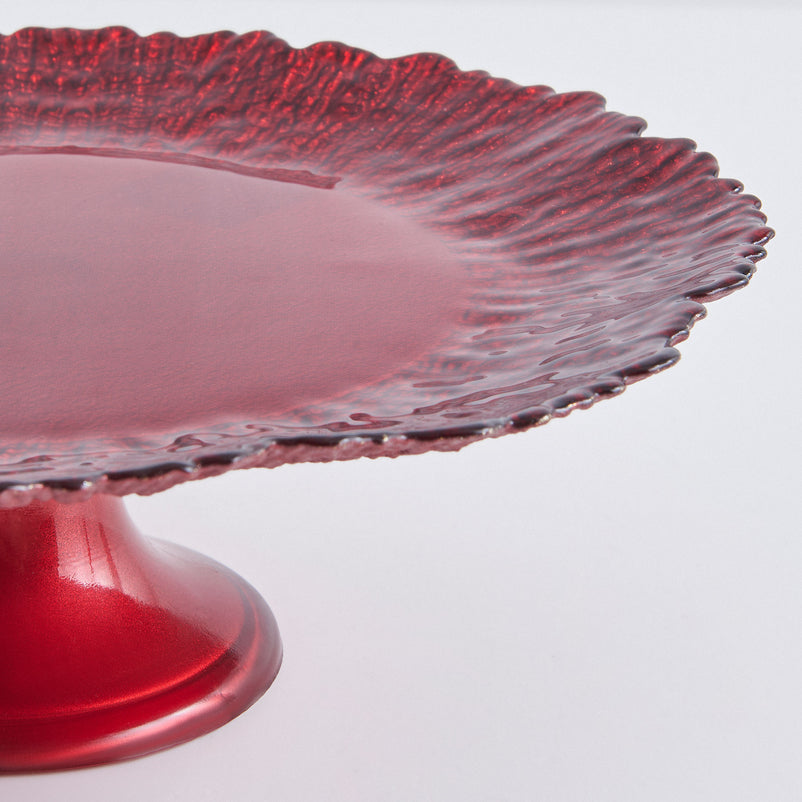 DENIZ Platou pentru prăjituri, sticlă, D.33cm