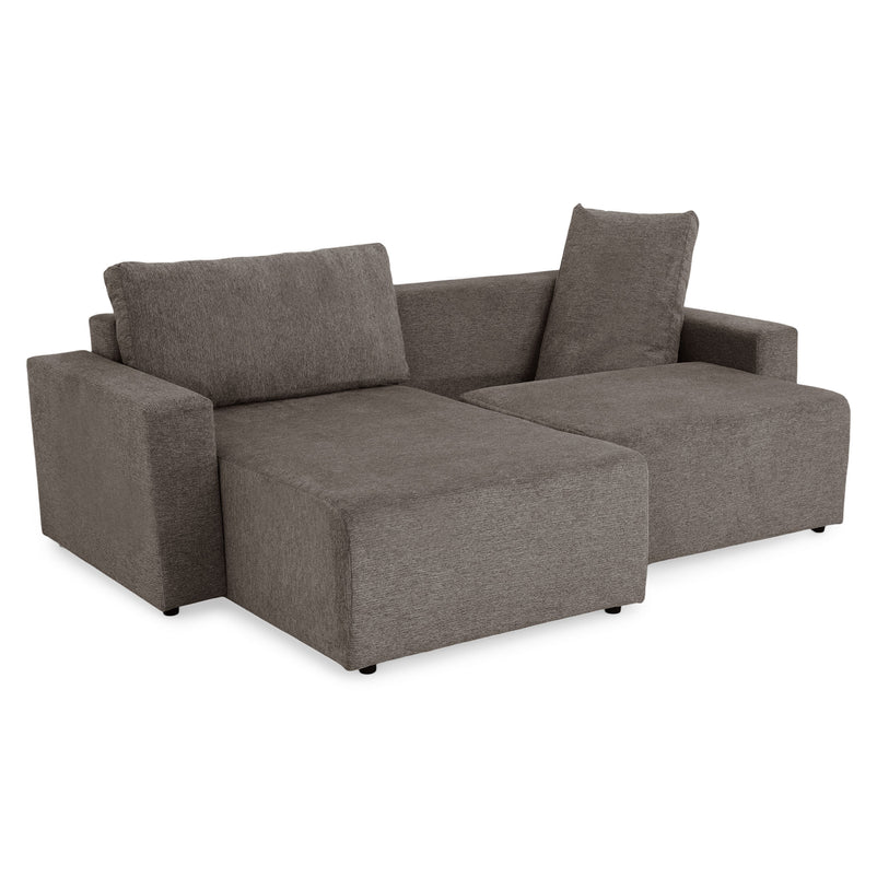 FRIDO Colțar extensibil, șezlong interschimbabil, ladă depozitare, stofă