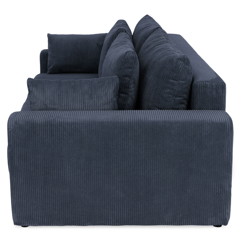 MELUN Canapea extensibilă, 3 locuri, ladă depozitare, stofă