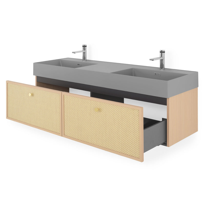 HEXIS Set mobilier baie, mască lavoar, lavoar