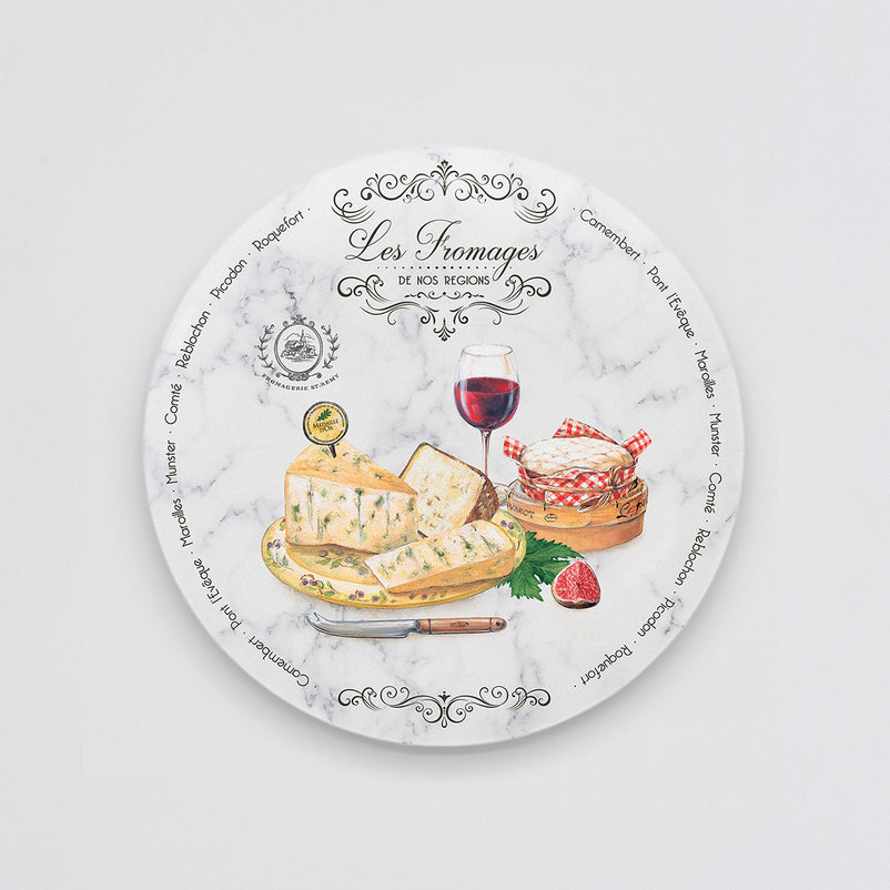 LES FROMAGES Set 4 farfurii, porțelan, D.19cm