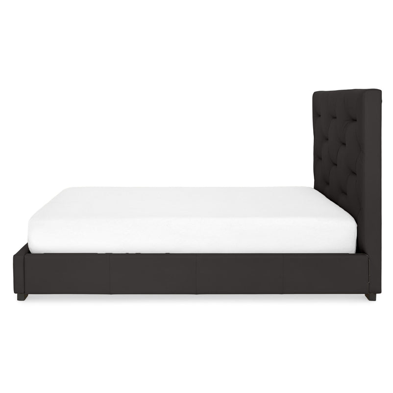 KAITLIN Pat tapițat, 160x200cm, somieră și ladă depozitare incluse