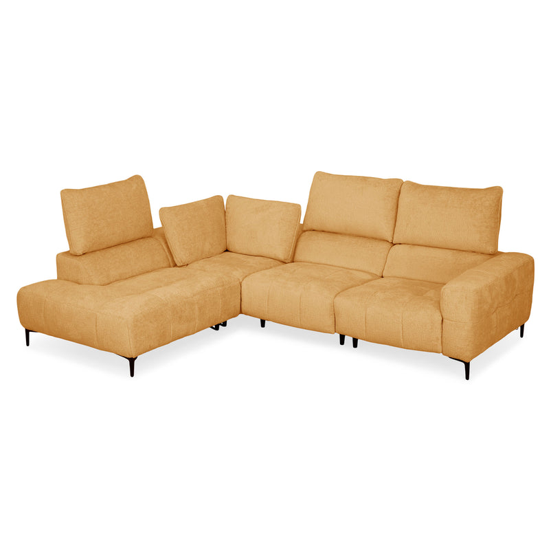 KARSTON Colțar cu șezlong stânga/dreapta, recliner electric, stofă