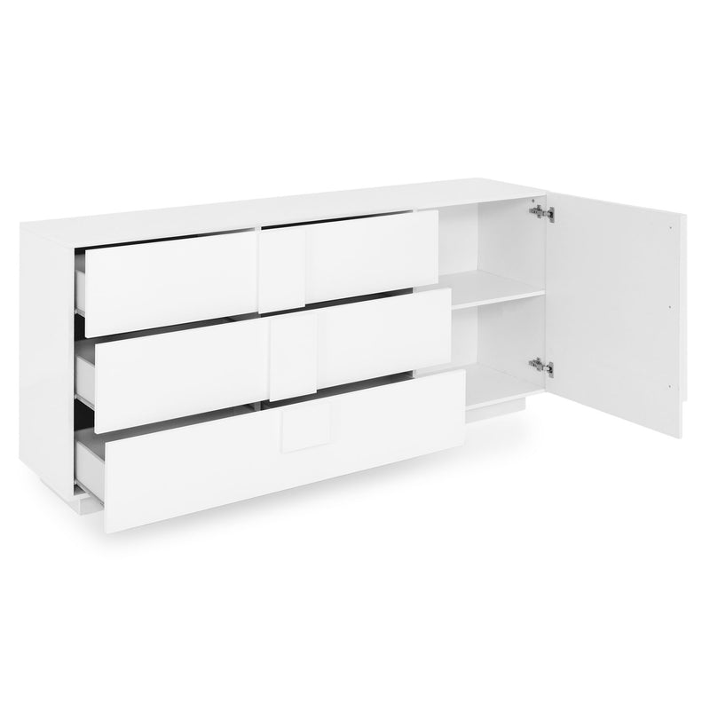 DEVON Comodă 1 ușă, 3 sertare