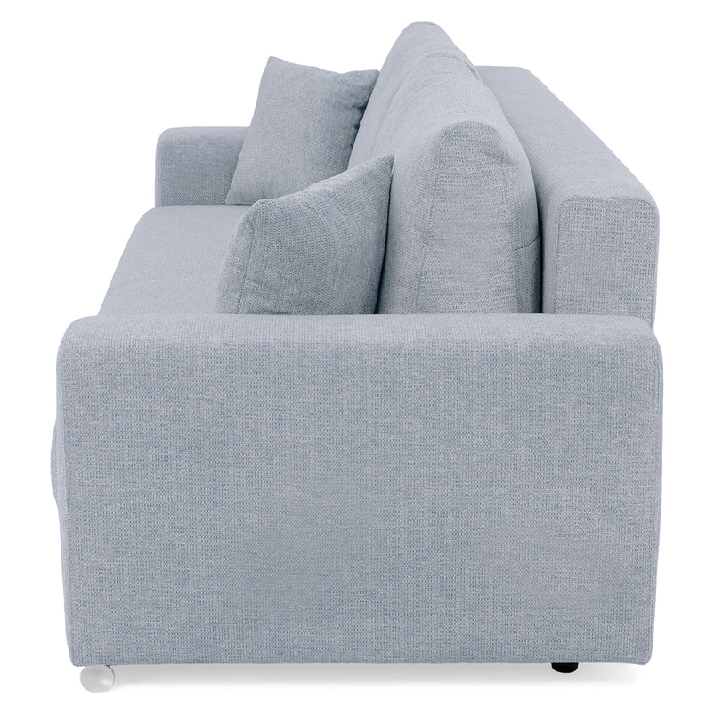 ANTONY Canapea extensibilă, 3 locuri, ladă depozitare, stofă