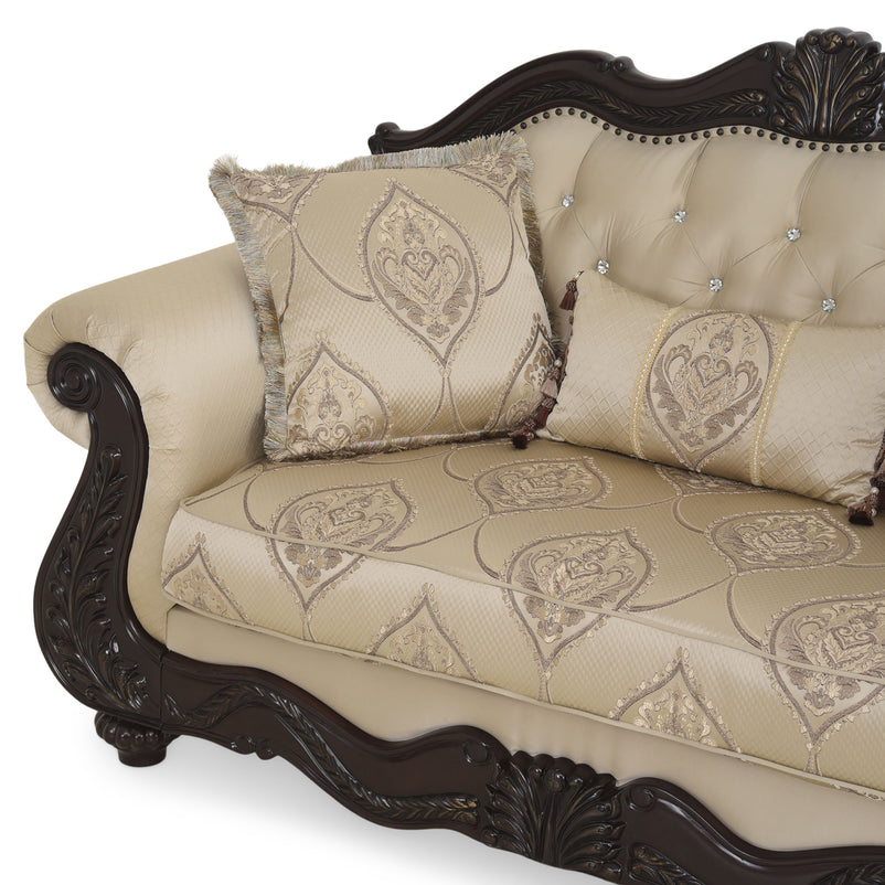 WINDSOR Canapea 2 locuri, 3 perne decorative incluse, stofă