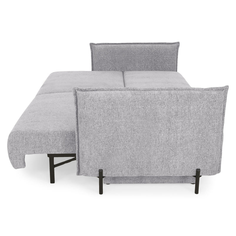 MOODY Canapea extensibilă, 3 locuri, ladă depozitare, stofă