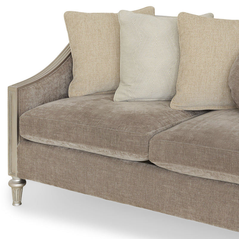 EMERY Canapea 3 locuri, 6 perne decorative incluse, stofă