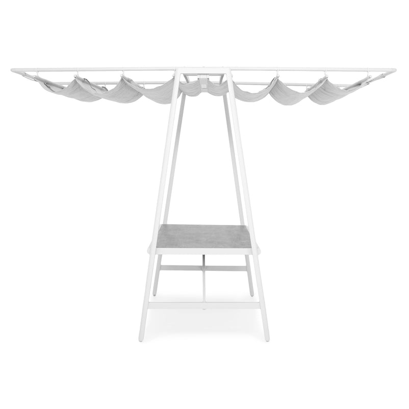 WRIGHT Masă dining cu acoperiș retractabil și lumină LED