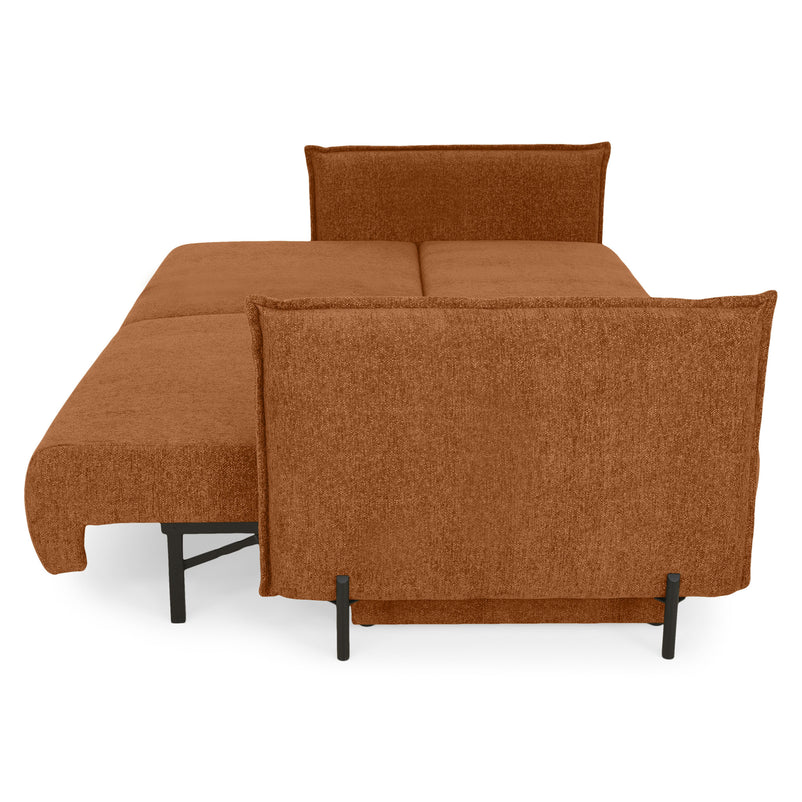 MOODY Canapea extensibilă, 3 locuri, ladă depozitare, stofă