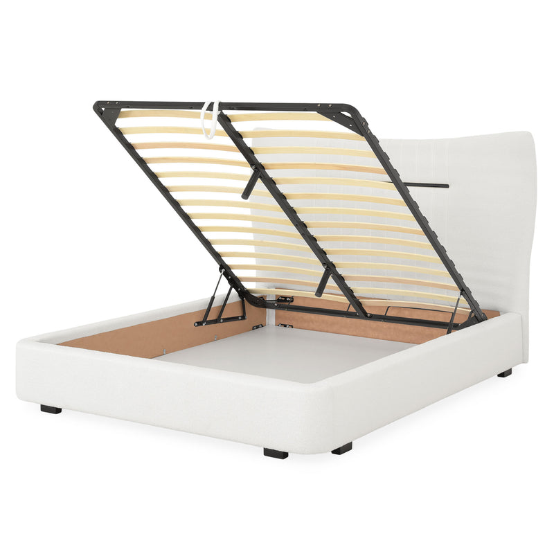 THALIA Pat tapițat, 160x200cm ,somieră rabatabilă și ladă depozitare incluse