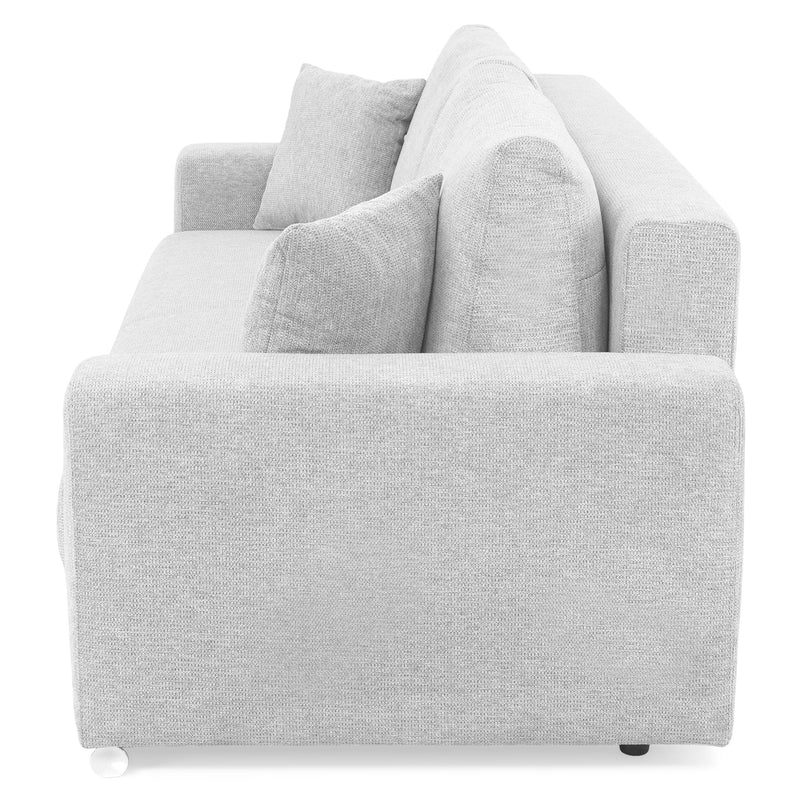 ANTONY Canapea extensibilă, 3 locuri, ladă depozitare, stofă