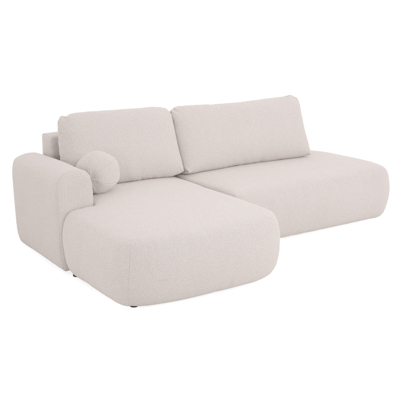 LAON Colțar extensibil, șezlong stânga/dreapta și ladă depozitare, stofă