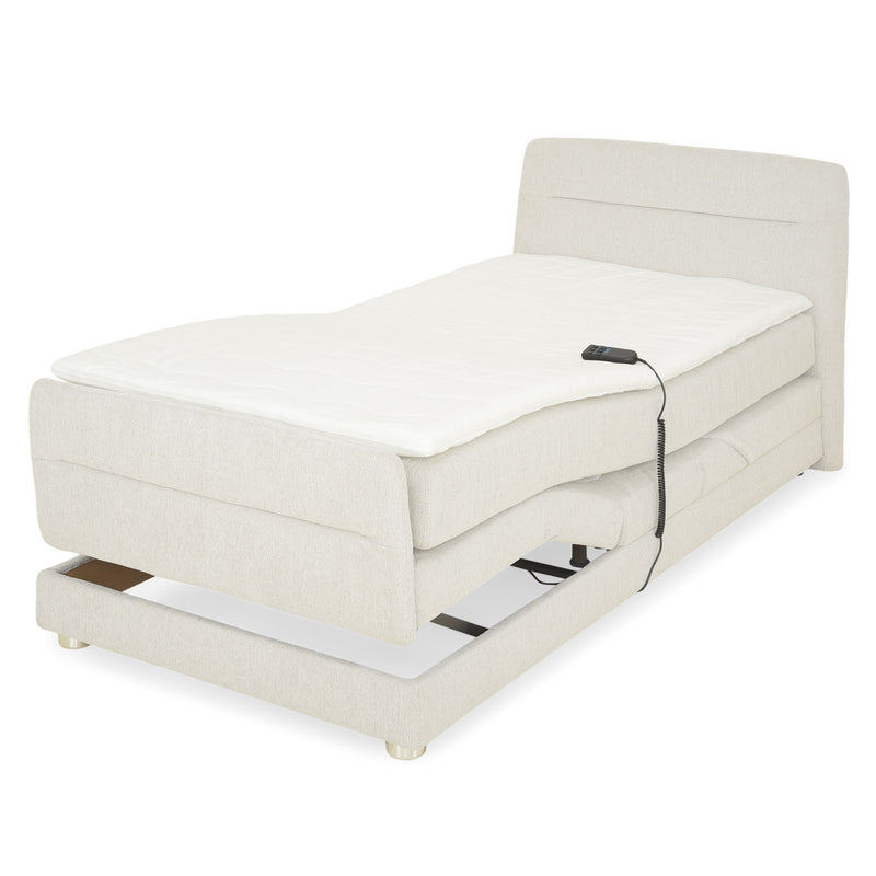 RAYONG Pat tapițat electric, saltea inclusă,100x200cm