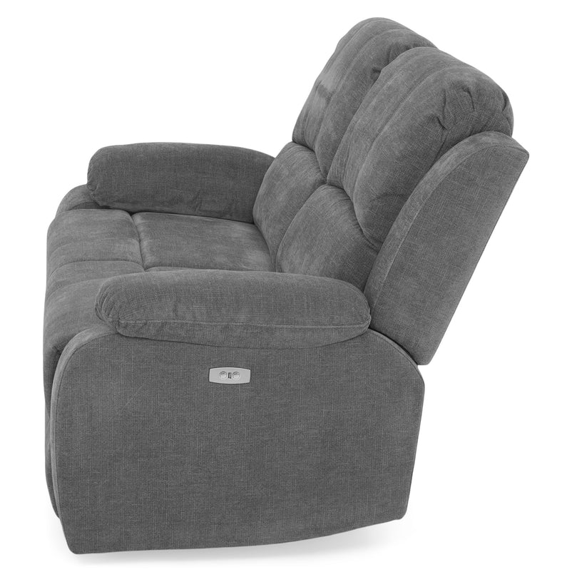 ALMATY Canapea 2 locuri, 2 reclinere electrice, stofă